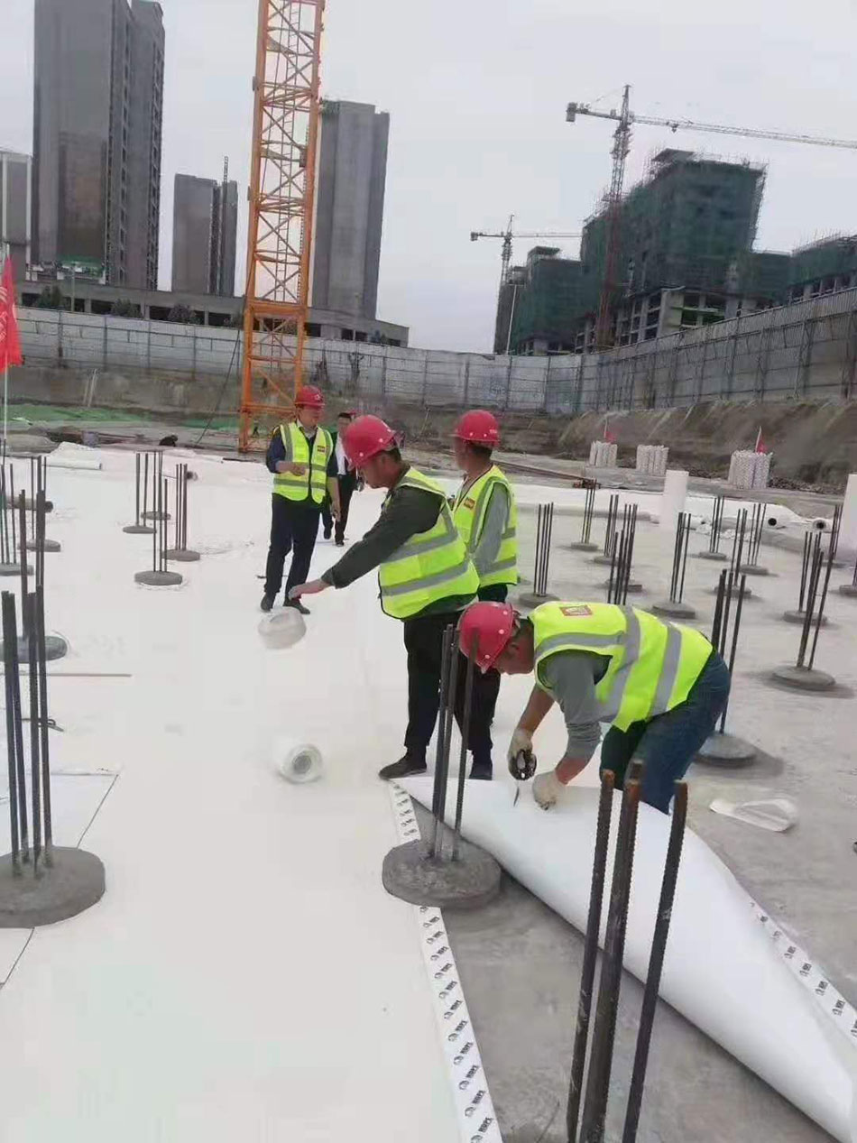 基础做非沥青基高分子自粘胶膜防水卷材